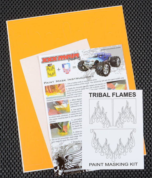 Tribal Flames Paint Mask - Race Dawg RC